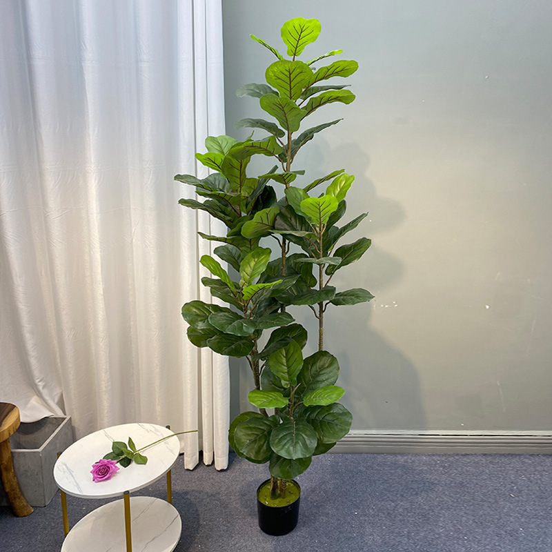 Home Office Layout - 59in Large Ficus Tree Artificial Plants