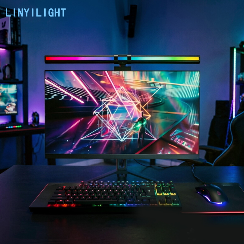 60/80cm RGB Light LED Monitor  - Home Office Work Table recension och pris