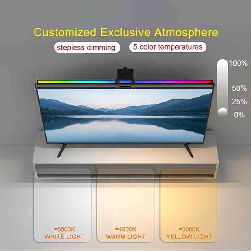 60/80cm RGB Light LED Monitor  - Home Office Work Table recension och pris