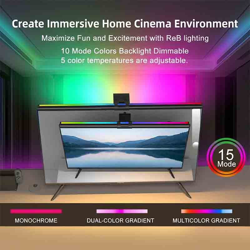 60/80cm RGB Light LED Monitor  - Home Office Work Table recension och pris