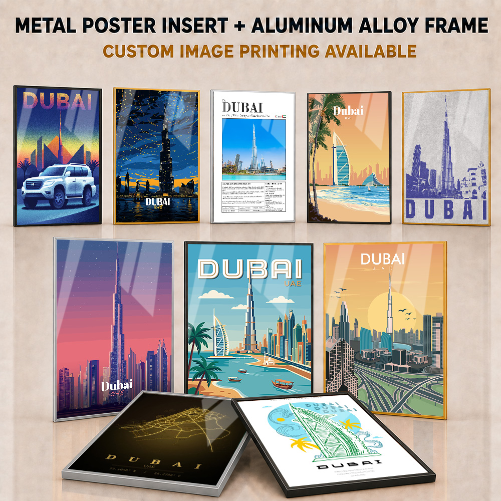 Dubai ／ UAE Framed Metal Print - Home Office Dubai recension och pris