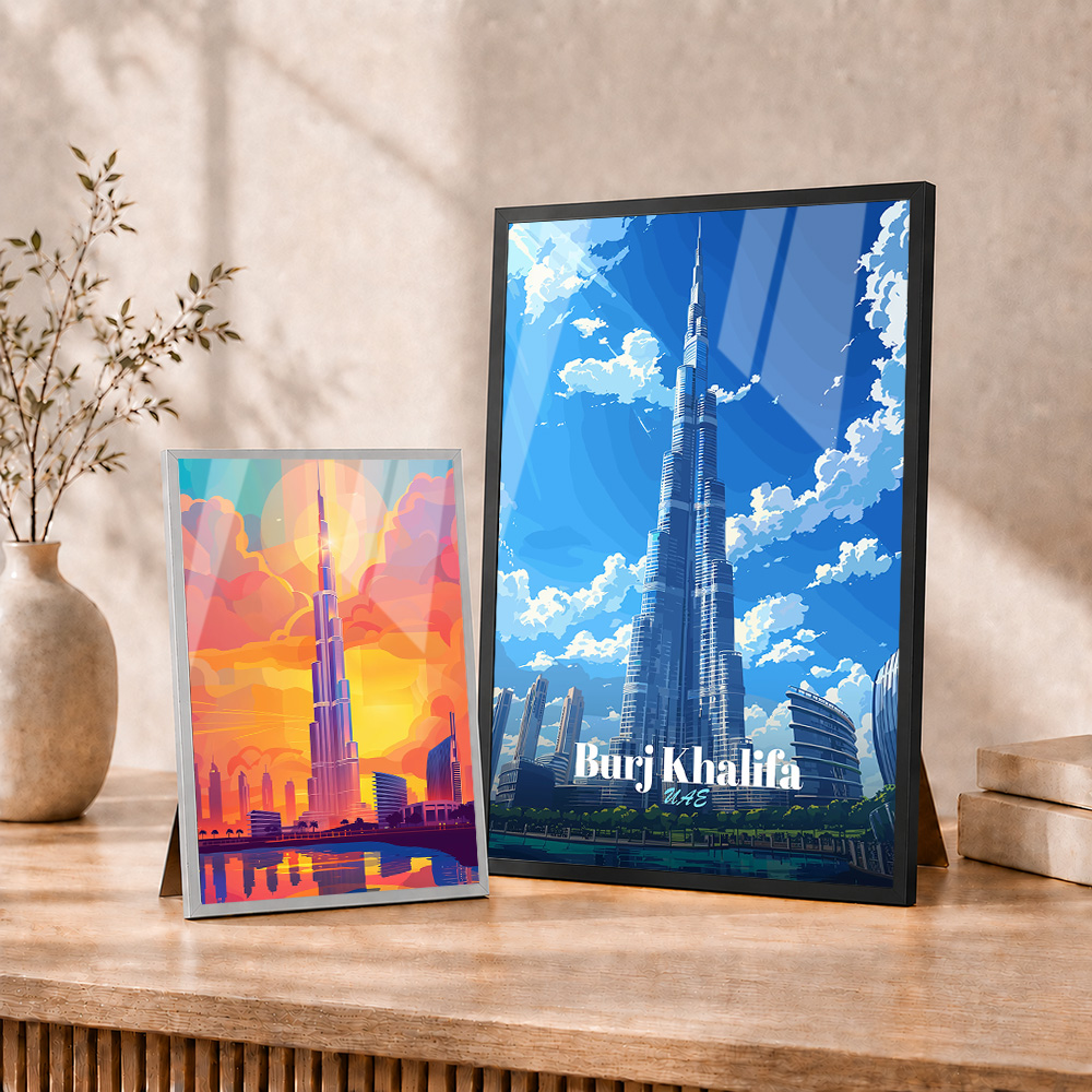 Dubai ／ UAE Framed Metal Print - Home Office Dubai recension och pris