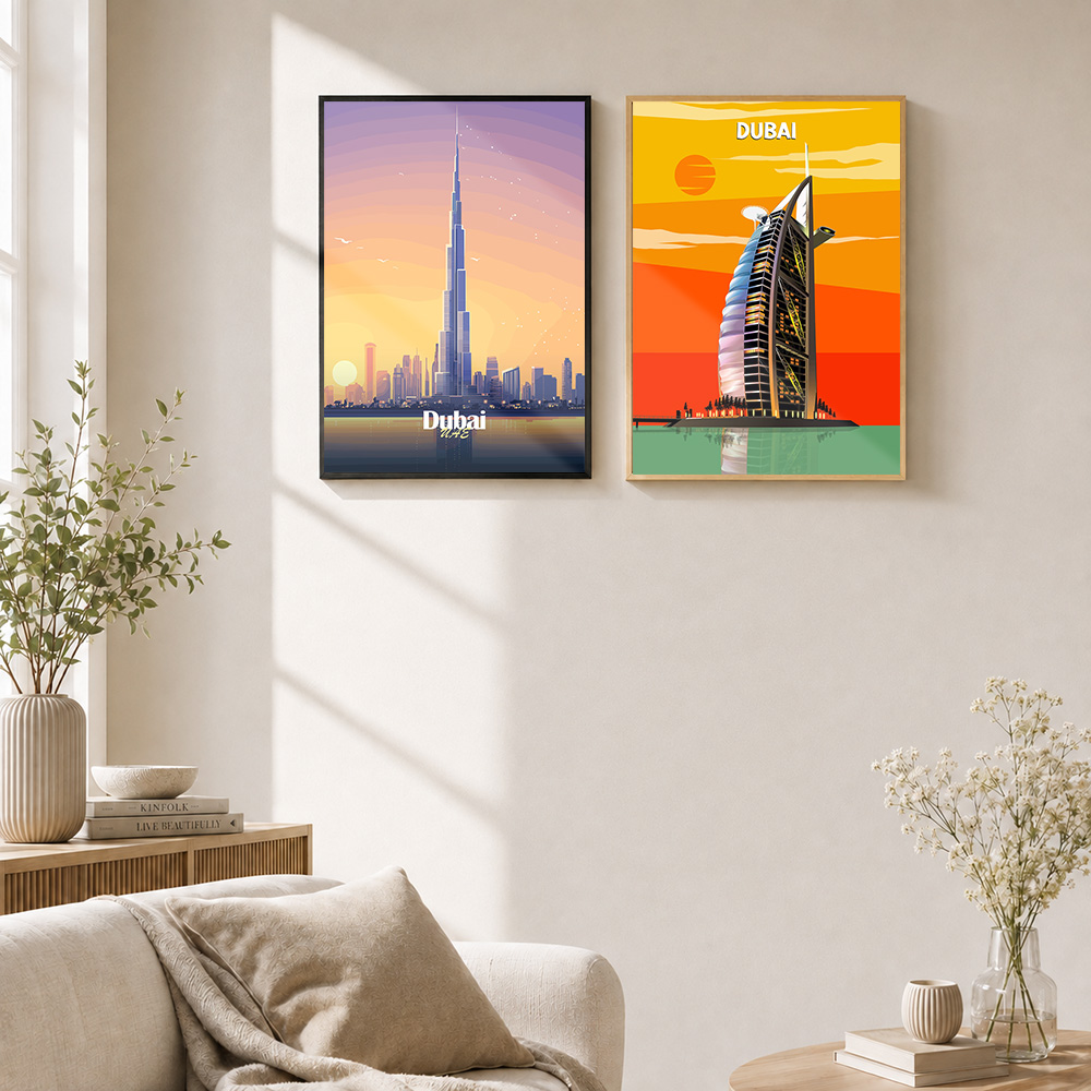Dubai ／ UAE Framed Metal Print - Home Office Dubai recension och pris
