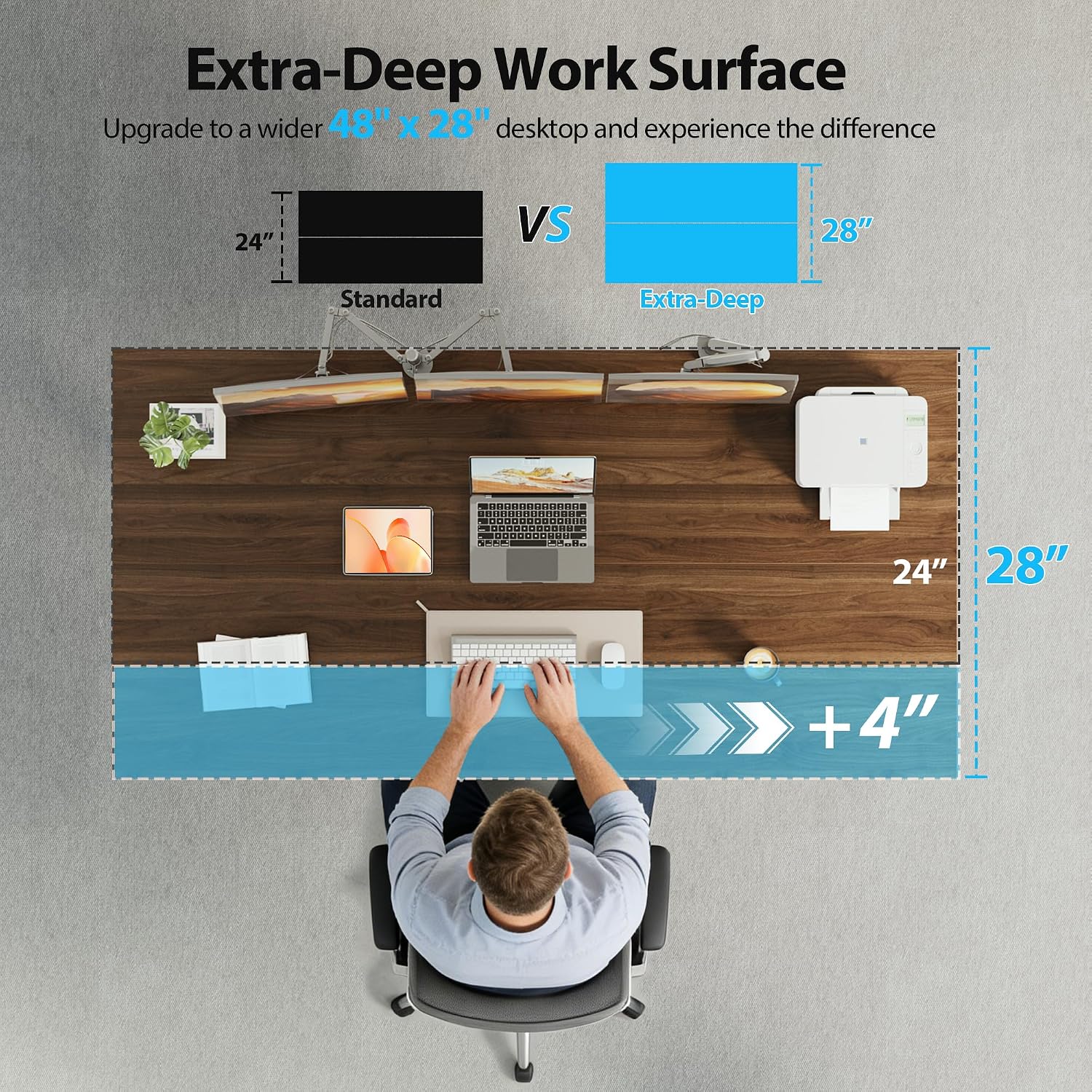 Electric Standing Desk, 55 x 2 - Home Office Work Table recension och pris
