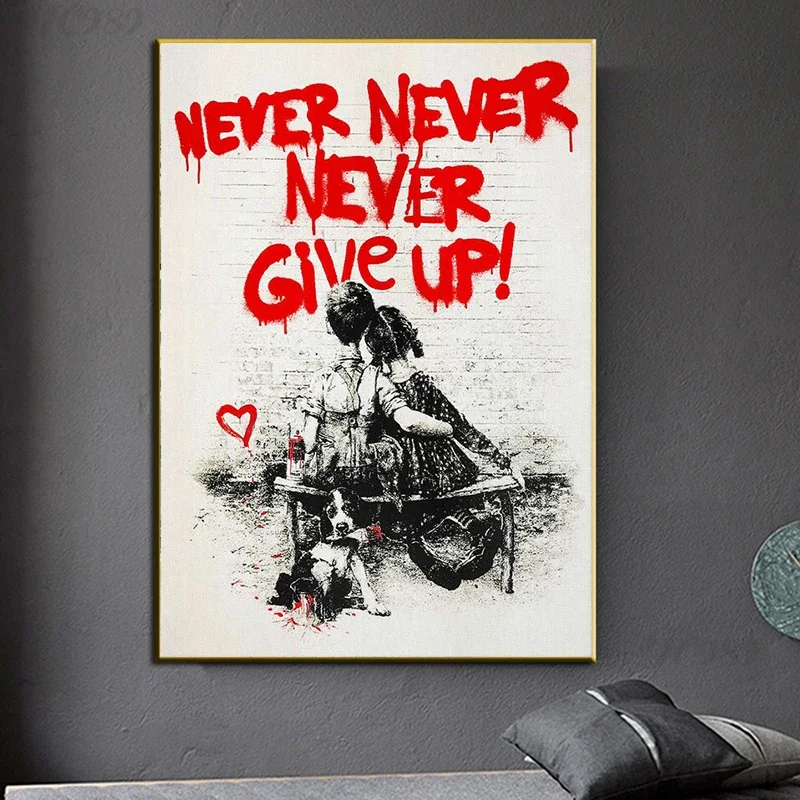 Banksy Graffiti Wall Art, Neve - Home Office Room Inspiration recension och pris