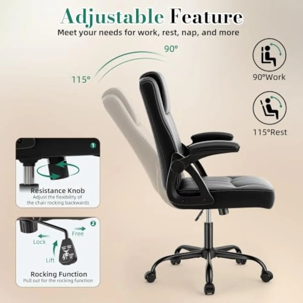 Ergonomic executive office cha - Ergonomic Office Chair recension och pris
