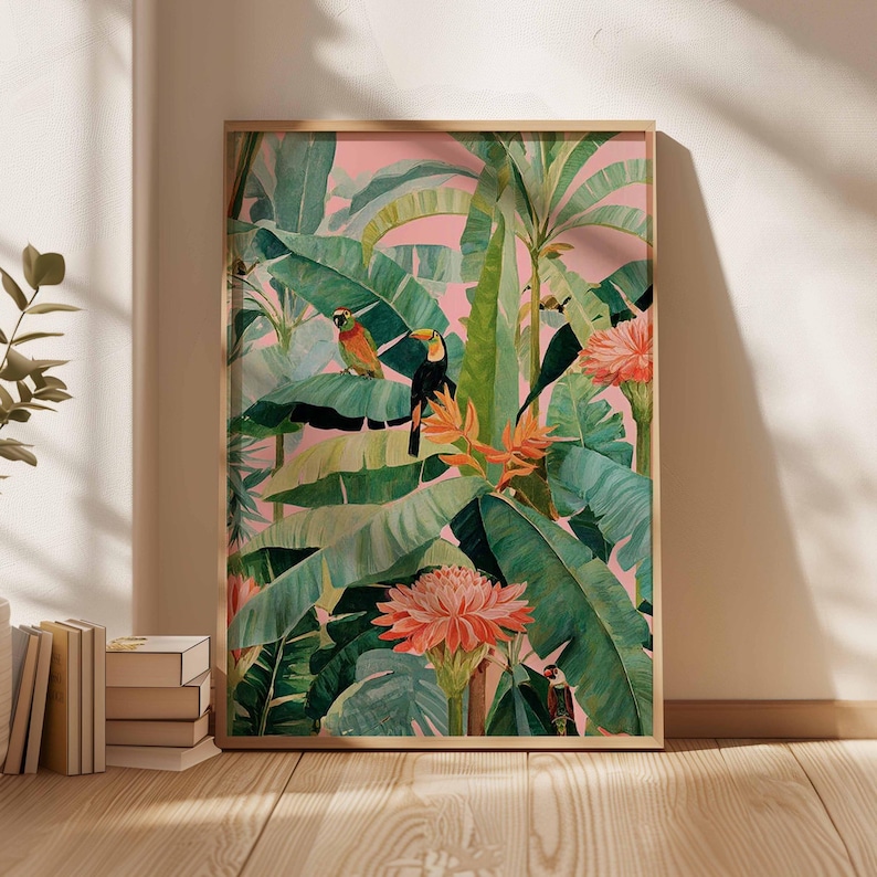 1pc Retro Tropical Canvas Post - Home Office Or recension och pris