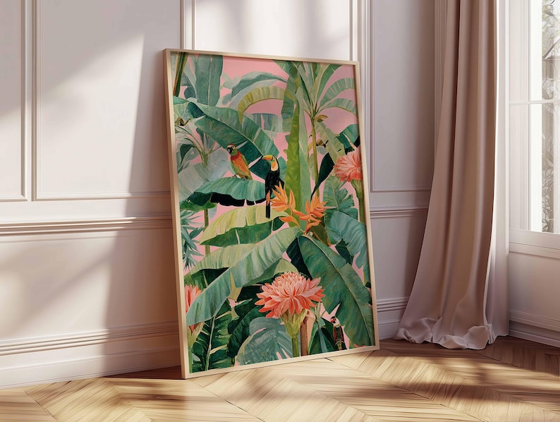 1pc Retro Tropical Canvas Post - Home Office Or recension och pris