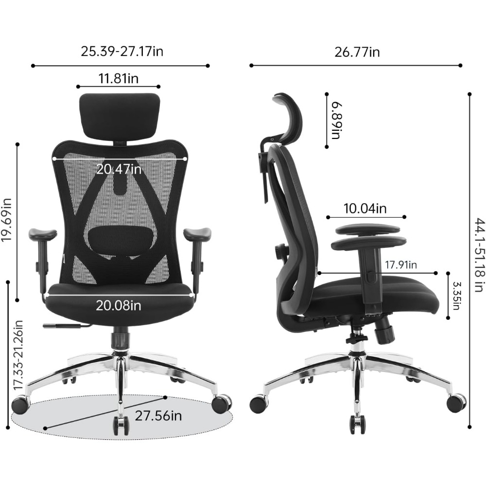 Ergonomic Mesh Desk Chair with - Ergonomic Office Chair recension och pris