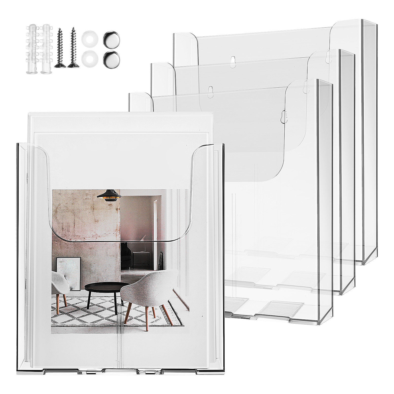 4Pcs Acrylic Brochure Wall Mou - Document Holder Stand recension och pris