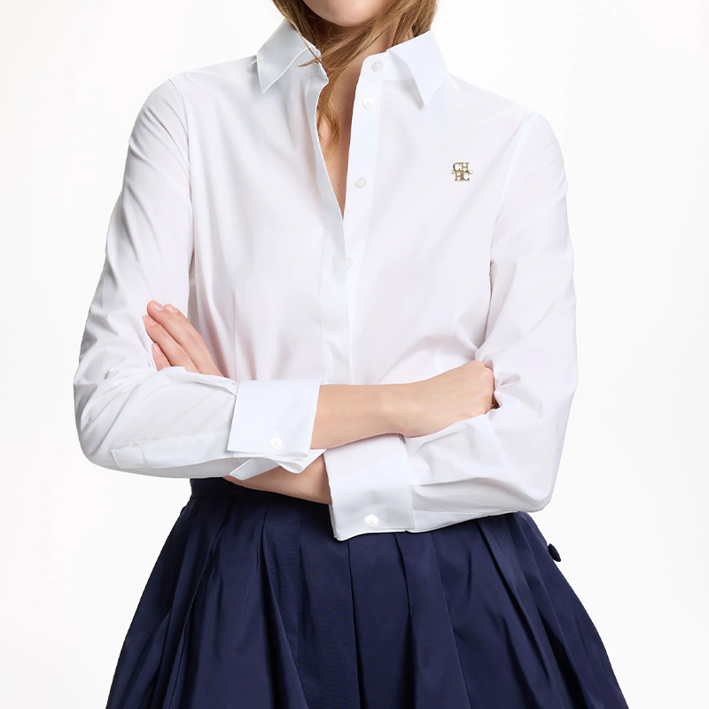 CH Women Elegant White Lapel S - Home Office Logo recension och pris