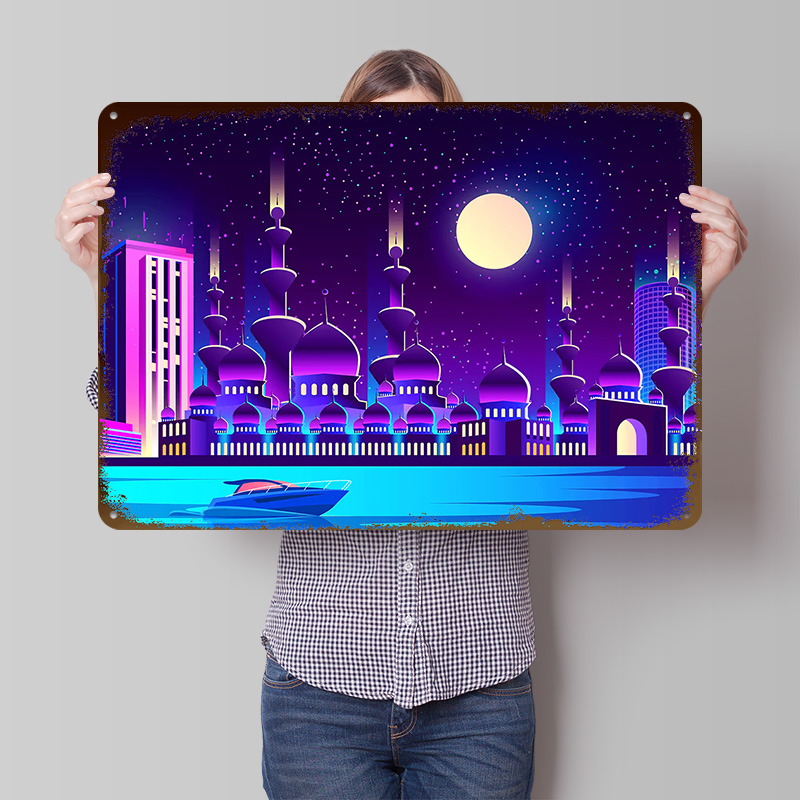 Synthwave Neon City Dubai Meta - Home Office Dubai recension och pris
