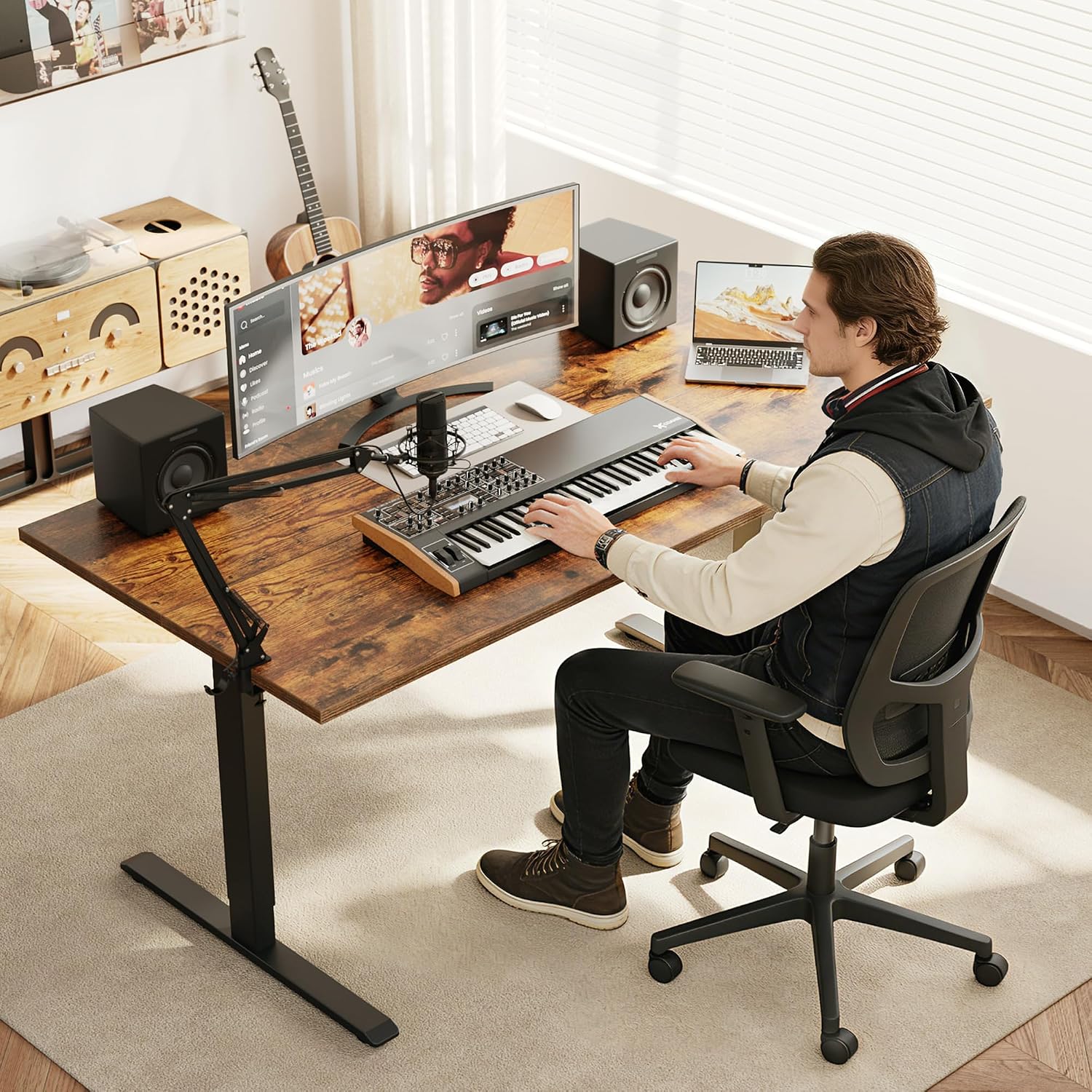 Electric Standing Desk, 55 x 2 - Home Office Work Table recension och pris
