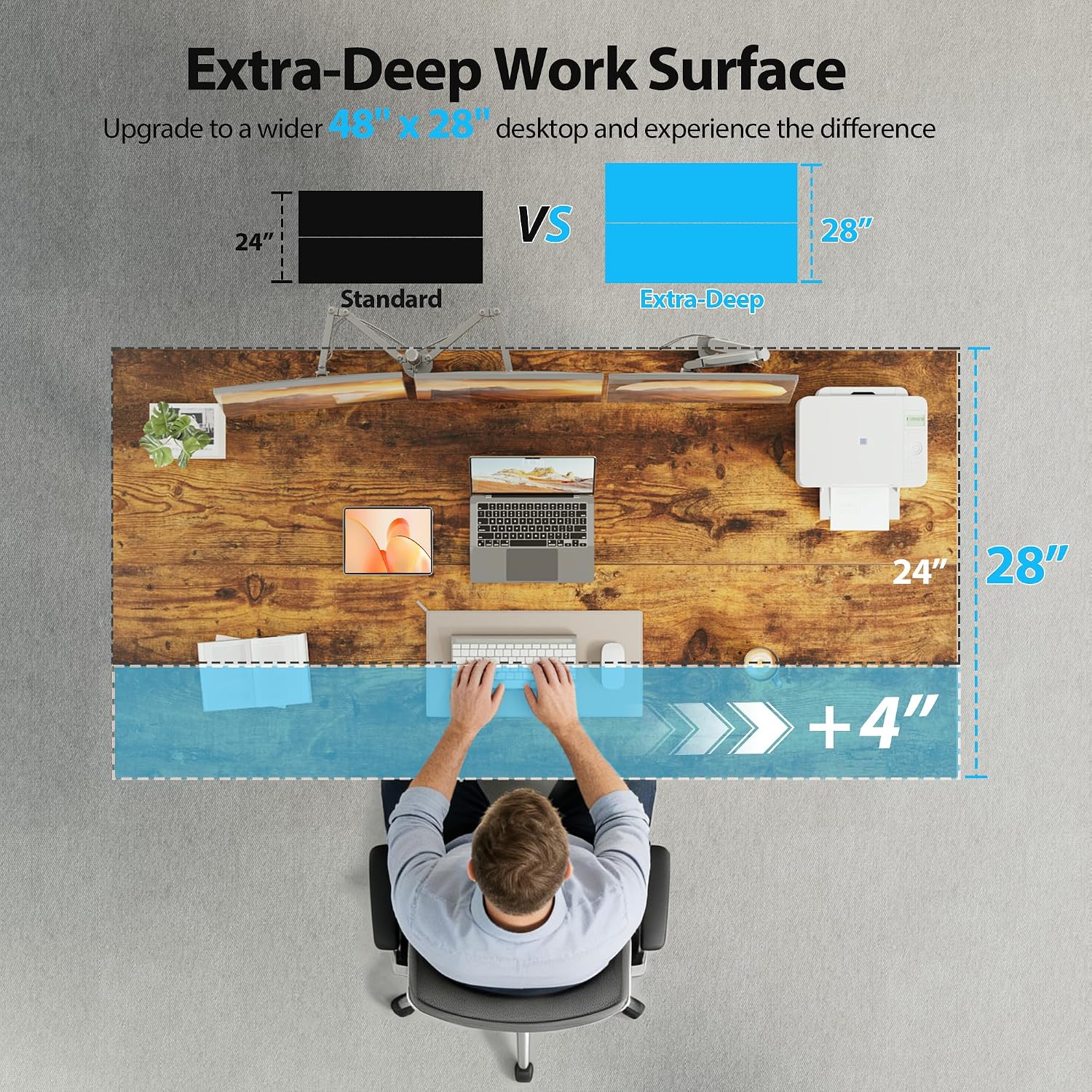 Electric Standing Desk, 55 x 2 - Home Office Work Table recension och pris