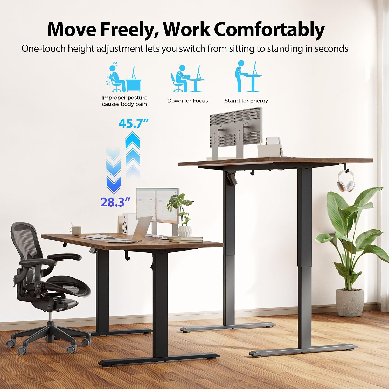 Electric Standing Desk, 55 x 2 - Home Office Work Table recension och pris