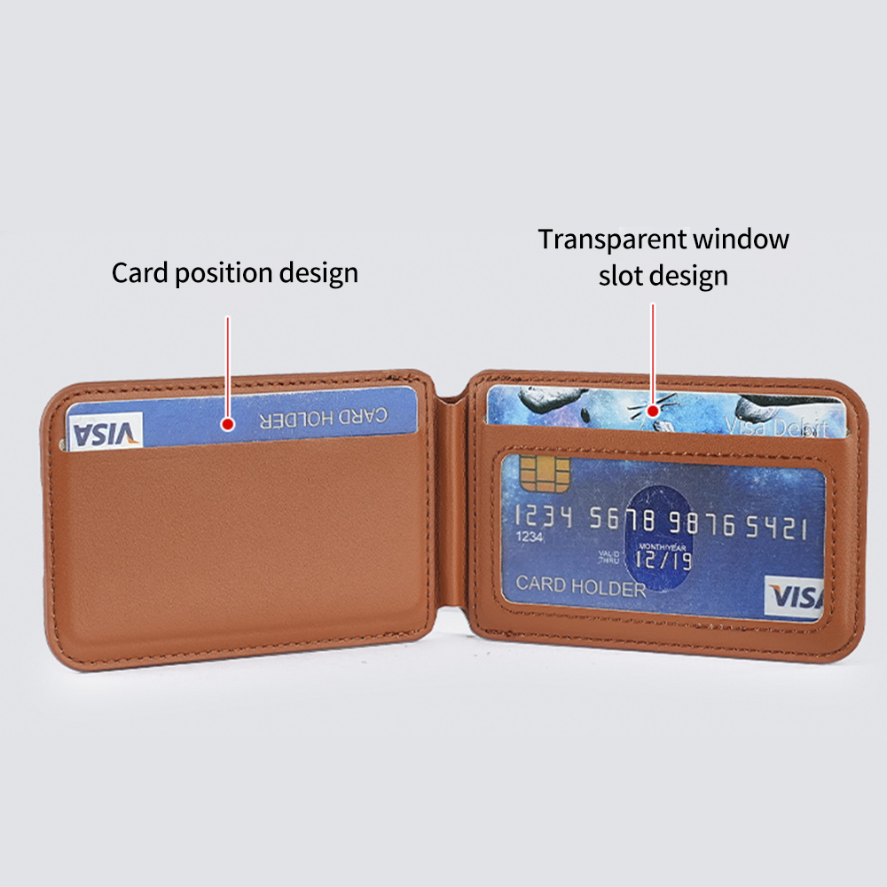 Luxury Leather Magnetic Wallet - Document Holder Stand recension och pris