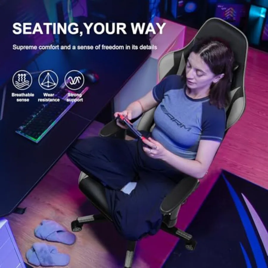 Gaming Chair with Footrest for - Ergonomic Office Chair recension och pris