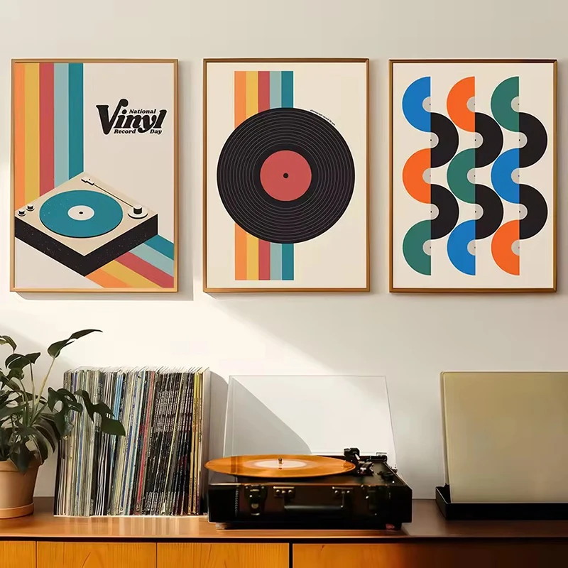 Mid Century Vinyl Record Canva - Home Office Or recension och pris