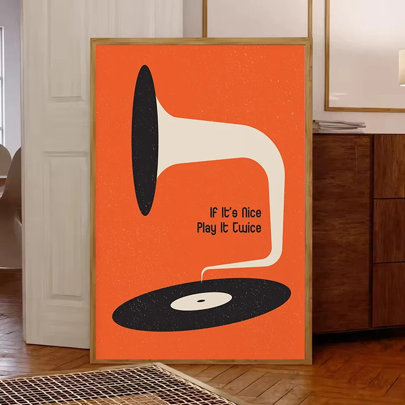 Mid Century Vinyl Record Canva - Home Office Or recension och pris