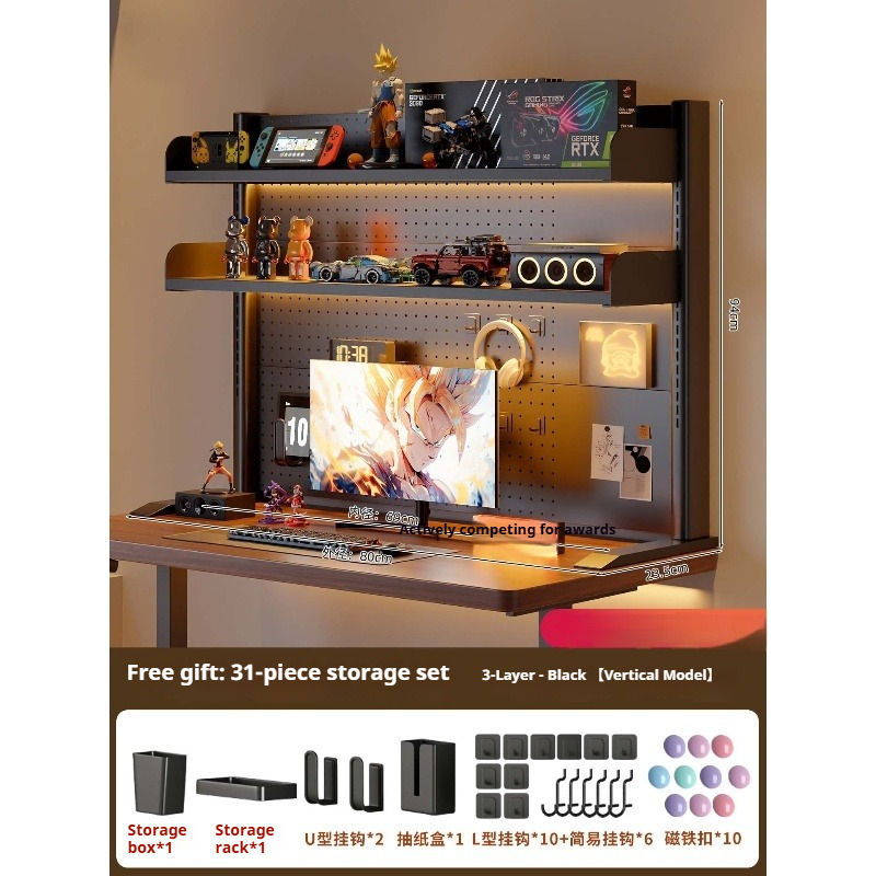 Clamp on Desk Shelf with Pegbo - Home Office Work Table recension och pris