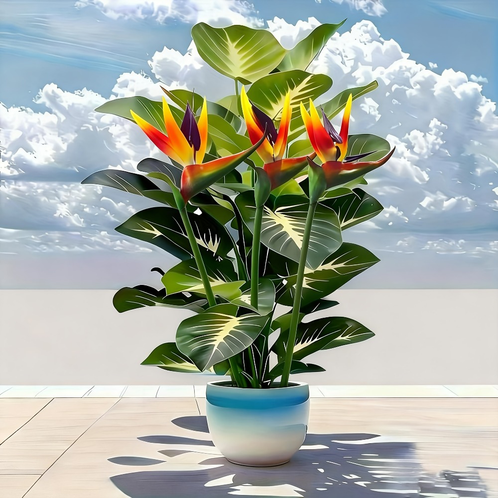 Artificial Bird of Paradise an - Home Office Layout recension och pris
