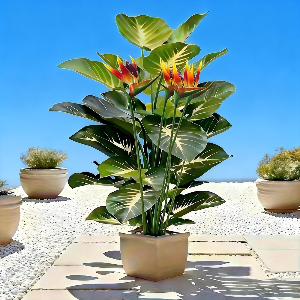 Artificial Bird of Paradise an - Home Office Layout recension och pris