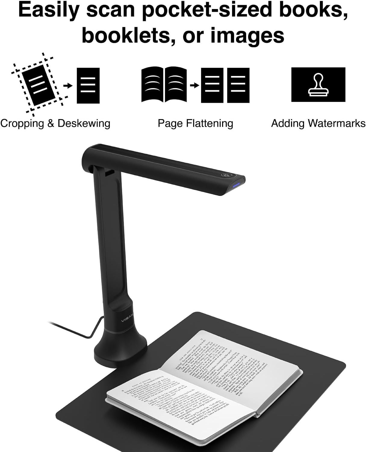 VIISAN DB8401 16MP Document Ca - Document Scanner Portable recension och pris