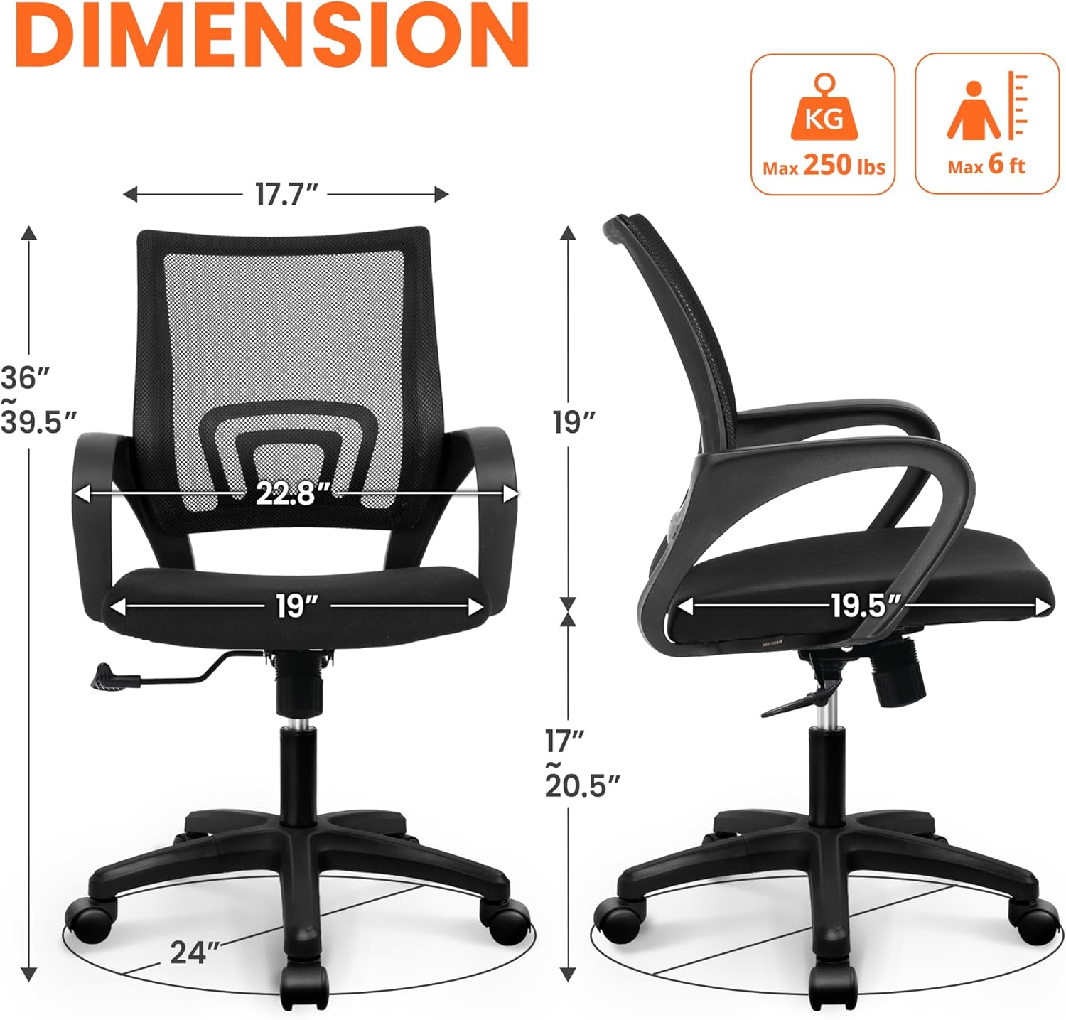 Ergonomic Mesh Office Chair wi - Ergonomic Office Chair recension och pris