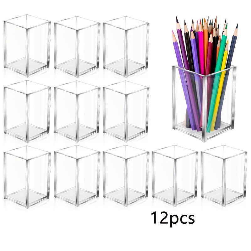 12pcs Clear Acrylic Makeup Bru - Home Office Work Table recension och pris