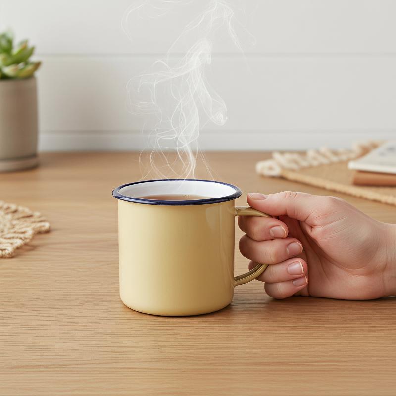 Durable Enamel Drinking Mugs C - Home Office Logo recension och pris
