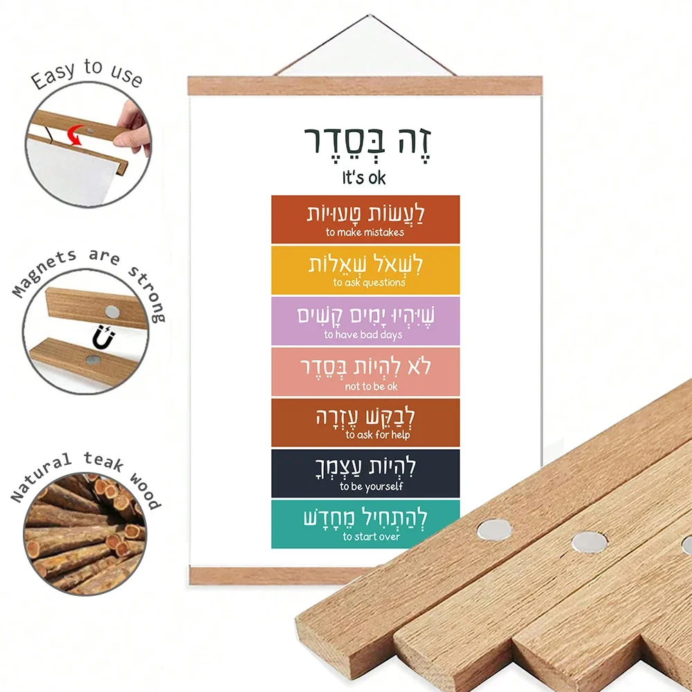Hebrew English Inspirational P - Home Office Room Inspiration recension och pris