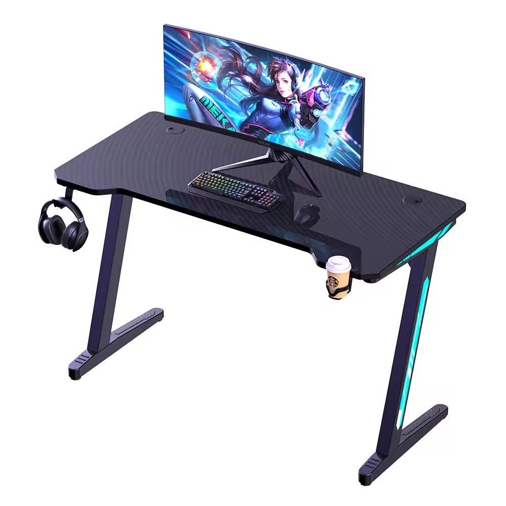 *Z Shape Gaming Desk 47 in Com - Home Office Work Table recension och pris