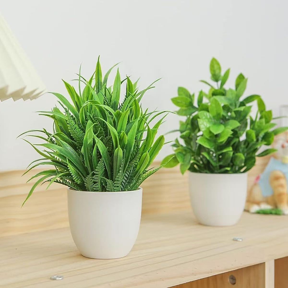 4pcs/set Mini Artificial Plant - Home Office Layout recension och pris