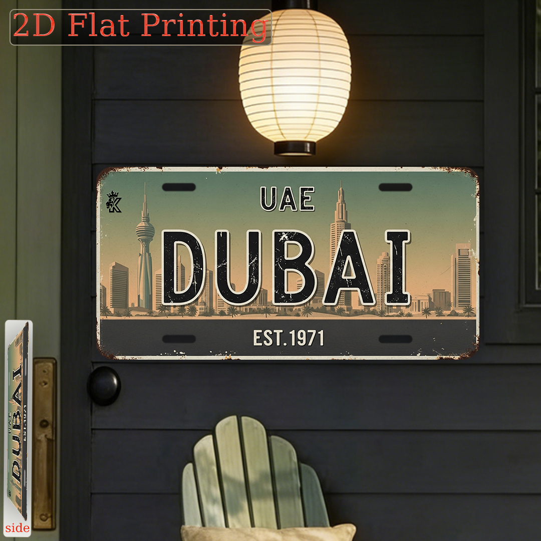 Dubai UAE EST.1971 License Pla - Home Office Dubai recension och pris