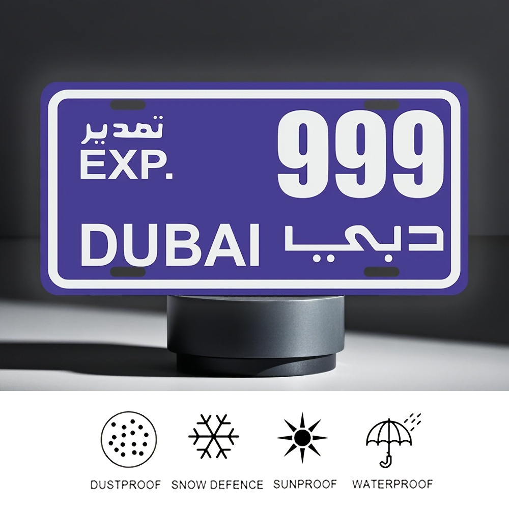Vintage Dubai License Plate Me - Home Office Dubai recension och pris