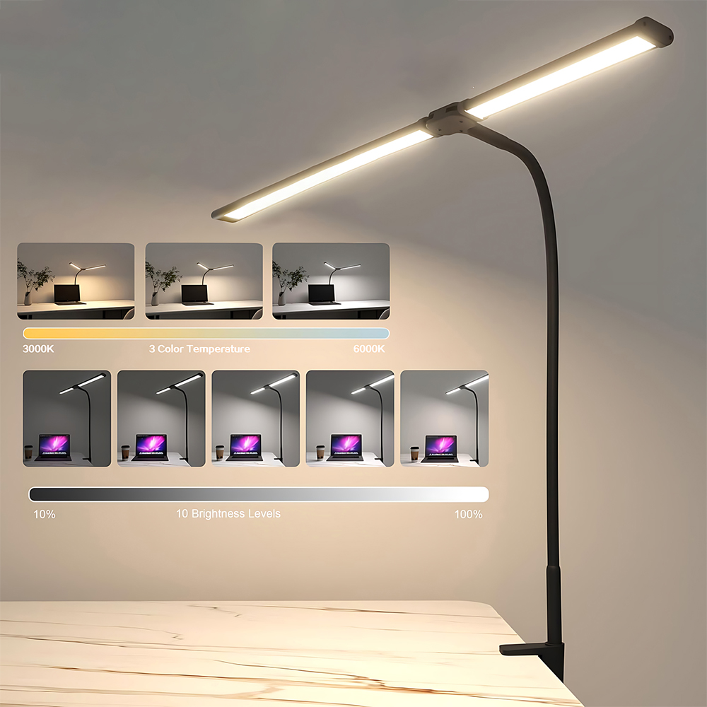 Double Head LED Desk Lamp with - Home Office Work Table recension och pris